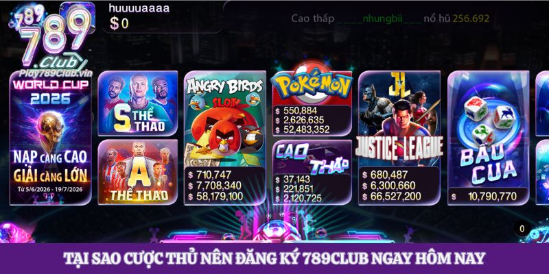 Tại sao cược thủ nên đăng ký 789club ngay hôm nay
